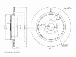 Диск тормозной (Сзади) Lexus RX 15-19