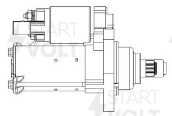 Стартер для а/м VAG Octavia A5 (09-) 1.4TSI/1.8TSI/Yeti (09-) 1.2TSI/Golf VI (08-) 1.6i 1,2кВт (LSt 1883)