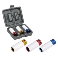 AIRLINE AT-IS12-41 Набор головок ударных для колёсных дисков 1/2" DR шестигранных удлинённых 3 предм.  (17,19,21мм)