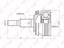 ШРУС VW TRANSPORTER 5 1.9TD-2.0D 03> нар. CO-8027