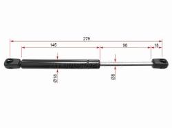 Амортизатор крышки багажника Volkswagen Passat 96-05 / Skoda Superb 02-08 / Volkswagen Bora 98-05 (С