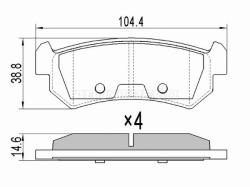 Колодки тормозные (Сзади) Chevrolet Lacetti 04-13 / Daewoo Nubira 97-05