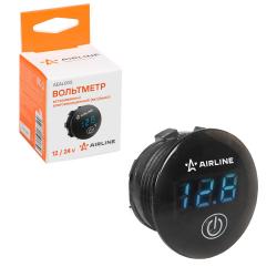 Вольтметр встраиваемый влагозащ. (вкл/выкл) 12/24В (AEAL005)
