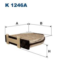 Фильтр салона MB W204/212 07- угольный K 1246A