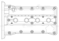 Крышка клапанная для а/м Chevrolet Cruze (09-)/Lacetti (04-) 1.6i [F16D3] (с прокл.) (LVPC 0502)