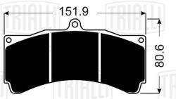 Колодки торм. для а/м с 6-порш. суппортами AP Racing (аналог FRP3054) (PFR 6054) PRO