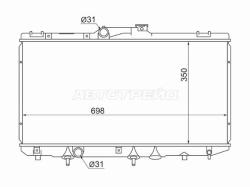 Радиатор Toyota Corolla (E100,E110) 91-02 / Corolla Ceres 92-99