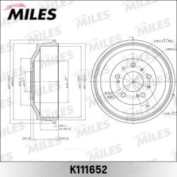 Барабан тормозной PEUGEOT BOXER/FIAT DUCATO/CITROEN JUMPER 1t-1.5t K111652