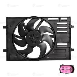 Э/вентилятор охл. для а/м Skoda Octavia A7 (13-)/VW Tiguan II (16-) 1.8T/2.0T (с кожухом) (LFK 1812)