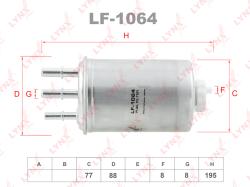 Фильтр топливный FORD FOCUS I 1.8D 01-04/MONDEO 2.0D-2.2TD 01-07/TORNEO 1.8D/TD 02> / TRANSIT 1.8D-T lf-1064