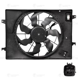 Э/вентилятор охл. для а/м Hyundai Tucson (04-)/KIA Sportage II (04-) (с кожухом и резист.) (тип Halla) (LFK 0885)