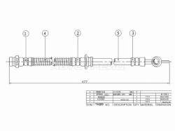 Шланг тормозной передний (Таиланд) MMC COLT/LANCER/LIBERO/MIRAGE 94-03 LH=RH