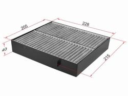 Фильтр салона MERCEDES ML W163 98-05 угольный