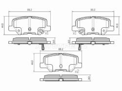 Колодки тормозные (Сзади) Mazda 6 12- / Mitsubishi ASX 10-
