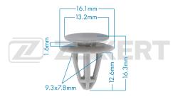 Клипса крепёжная Mercedes-Benz (миним. кол-во заказа 10 шт) be-3587