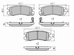 Колодки тормозные (Сзади) Chrysler Sebring 95-06 / Dodge Stealth 90-93 / Hyundai Santamo 95-02 / Mit