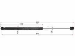 Амортизатор капота Mercedes-Benz M-Class 11-15 / GL-Class 12-15 / GLE 15-18 / GLS-Class 15-19 (Слева