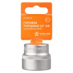 Головка торцевая 1/2" шестигранная 32мм, пласт.подвес (AT-S12-19)