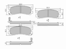 Колодки тормозные (Сзади) Mazda Bongo Friendee 95-05 / Efini MS-9 91-93 / Eunos Cosmo 90-95 / MPV 90