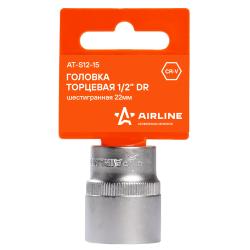 Головка торцевая 1/2" шестигранная 22мм, пласт.подвес (AT-S12-15)