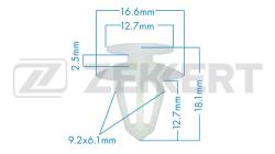 Клипса крепёжная General Motors (миним. кол-во заказа 10 шт) be-1887