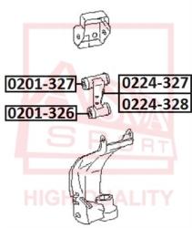 Рычаг верхний правый NISSAN NISSAN : PRIMERA P10 P11NISSAN PRIMERA P10 1990-1996NISSAN PRIMERA P11 0224-327