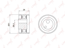 Ролик ремня ГРМ SUBARU IMPRESA/FORESTER 2.0 01- YM820403