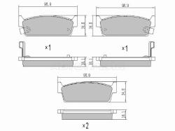 Колодки тормозные (Сзади) Nissan 200SX 89-94 / Cedric 83-09 / Cefiro 88-94 / Gloria 91-99