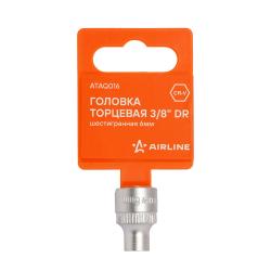 Головка торцевая 3/8" шестигранная 6мм, пласт.подвес (ATAQ016)