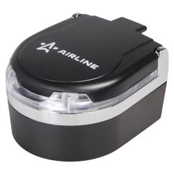 Пепельница овальная с автоматической подсветкой, цвет черный/хром (ADAC002)