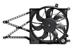 LUZAR LFK 2166 Электровентилятор охлаждения для автомобилей Opel Astra H (04-)/Zafira B (05-) (с кожухом и резистором)