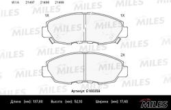 E100359 Колодки тормозные HONDA ACCORD 2.0-2.2 90-93 передние SemiMetallic