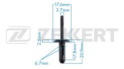 Клипса крепёжная General Motors  VAG (миним. кол-во заказа 10 шт) be-1697