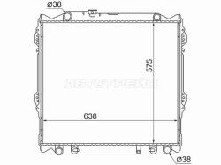 Радиатор Mitsubishi Delica 94-97 / Toyota Land Cruiser Prado (J90) 96-02 / 4Runner 95-02 / Hilux Sur