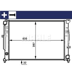 Радиатор охлаждающей жидкости AUDI A4/A6 / VW PASSAT B5 cr423000s