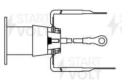 STARTVOLT VSR 2101 Реле втягивающее стартера для автомобилей Scania 5 (P/G/R/T-series) (04-) с дв. DC13.10/DС13.05 (разгрузочное)