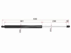 Амортизатор крышки багажника Citroen Berlingo 08-22 / Peugeot Partner 08-15 / Partner Origin 08-11 /