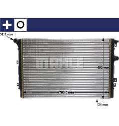 Радиатор VW TIGUAN/SHARAN 1.4-2.0/2.0TD 07- CR 2032 000S