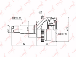 ШРУС SUZUKI BALENO/LIANA 1.3-1.6 98- нар.+ABS CO-7300A