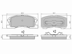 Колодки тормозные (Спереди) Daihatsu Max 01-05 / Mira 98-02 / Mira Gino 98-04 / Move 98-02 / Toyota