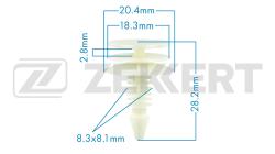 Клипса крепёжная General Motors (миним. кол-во заказа 10 шт) be-2205