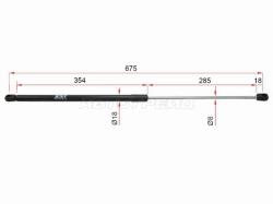 Амортизатор капота Mercedes-Benz E-Class 02-09 / CLS-Class 04-10 (Справа=Слева)