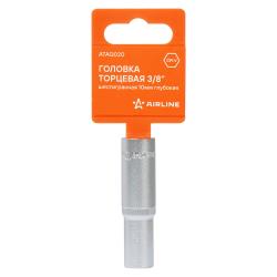 Головка торцевая 3/8" шестигранная 10мм глубокая, пласт.подвес (ATAQ020)