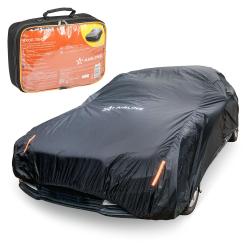 Чехол-тент на автомобиль защитный S (455х186х120см) молния для двери, универсал., черный (ADCT004)