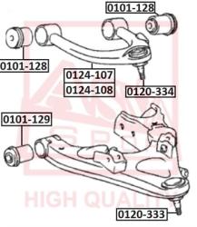 Опора шаровая верхняя TOYOTA TOYOTA LAND CRUISER 100 HDJ101/UZJ100 1998-2007 TOYOTA LEXUS LX470 UZJ1 0120-334