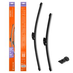 Щетки стеклооч бескаркас универс компл. (2шт.) 550/400мм (22"/16") 2 адптр (AWB-BK-550-400K)