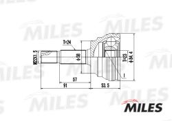 GA20483 ШРУС TOYOTA ECHO/YARIS 1.5 99-06 нар.