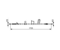 Трос стоян торм прав Nissan Qashqai  Qashqai+2 1987482339