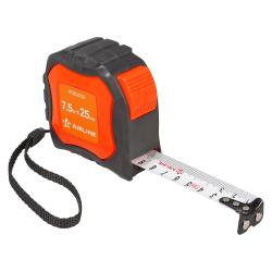 Рулетка в прорезиненном корпусе 7.5мх25мм, автостоп, магнитный зацеп (ATBQ028)