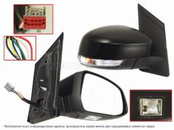 Зеркало Ford Focus 07-11 (Справа/ Обогрев/ Регулировка/ Повторитель поворота/ Подсветка/ 7 контактов